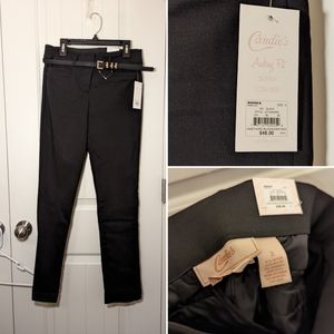 NWT Candies Audry Skinny Black Pants w/ Belt